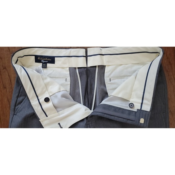 Brooks Brothers MEN'S Fitzgerald REDA Lined Gray Dress Pants Size 35x29 - Picture 3 of 6